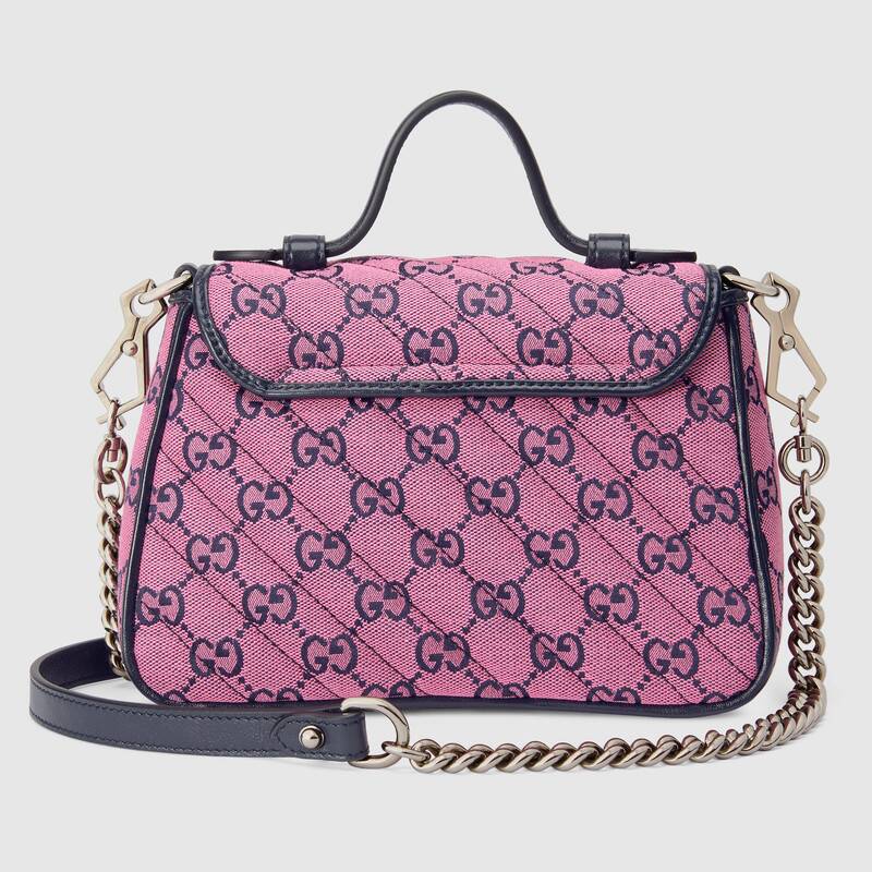 Gucci GG Marmont Mini Top Handle Bag Shoulder Bag 583571 Purple